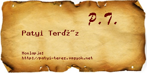 Patyi Teréz névjegykártya